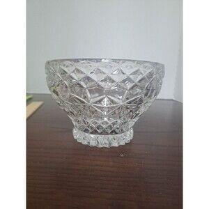 Vintage Anchor Hocking Wexford Diamond Pattern Fluted Pedestal Pressed Glass...